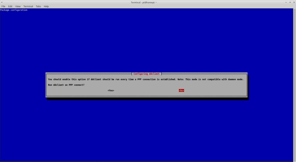 Run a DynDNS client under Raspbian - PPP Connection