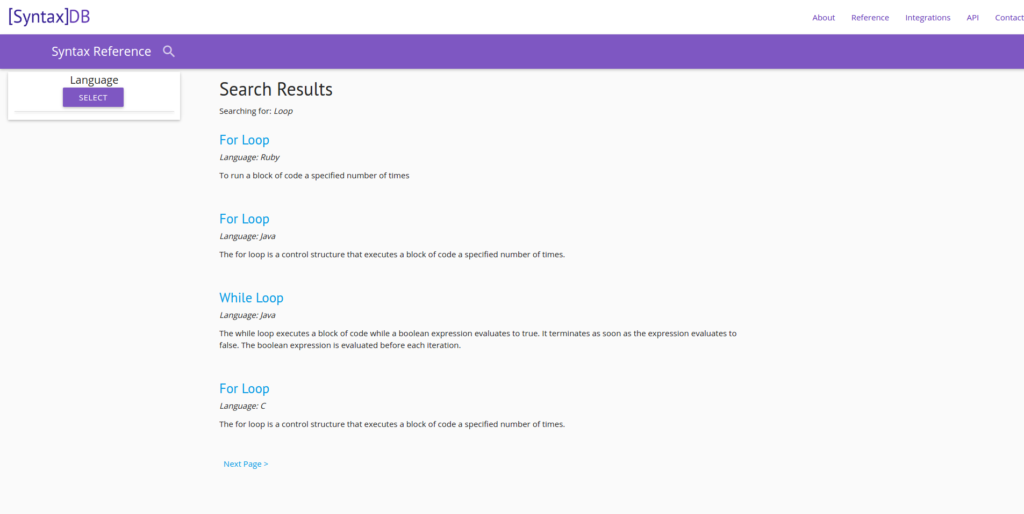 Syntax search - Search results for Loop