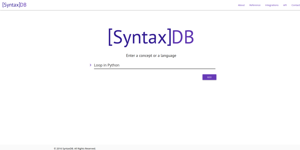 Syntax search - SyntaxDB Search Engine