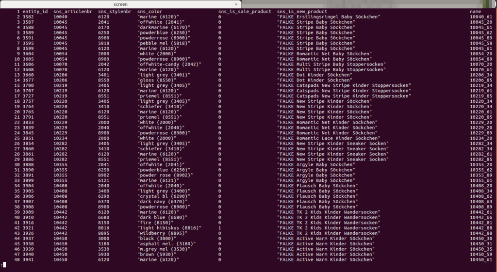 View CSV file in shell (formatted CSV output)