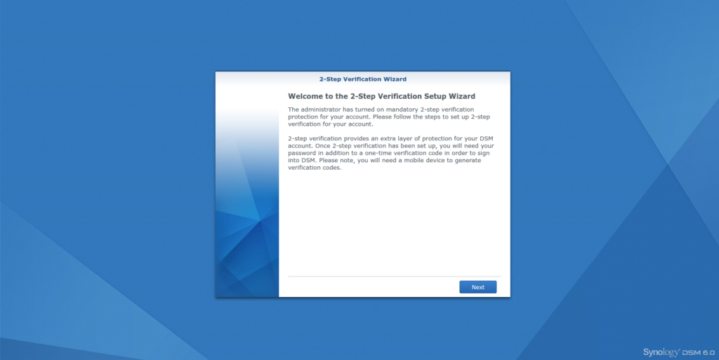 Synology Diskstation Google Authentication reset step1