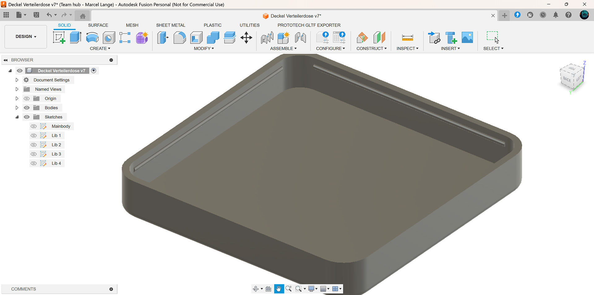 Junction Box Cap Fillet Bottom Edges